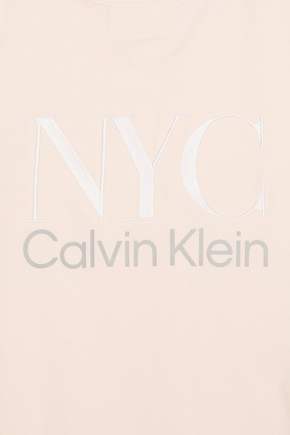 Embroidered Nyc Back Crewneck Camiseta